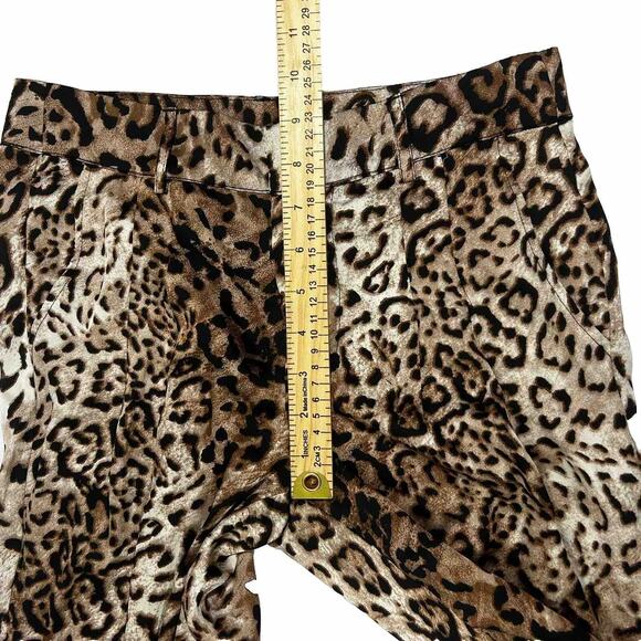 Nwt Guess Womens Size Small Leopard Cheetah Print Brown Pant Skinny Ruched NEW - Picture 6 of 9